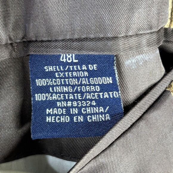 Stafford Blazer Mens 48L Brown Corduroy Two Button Notch Lapel Sport Coat Lined - Picture 5 of 12